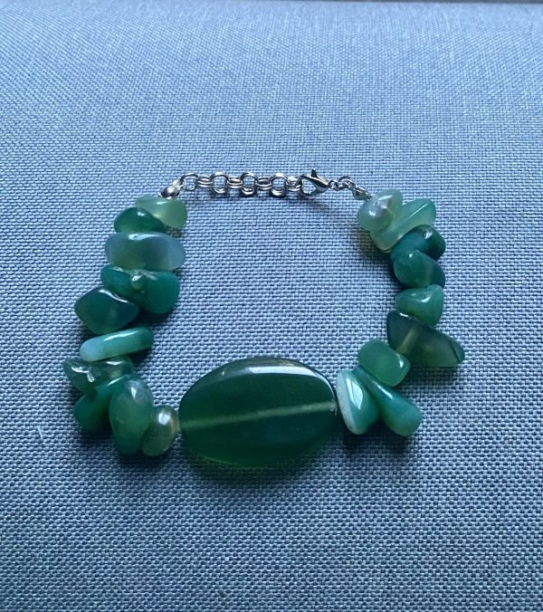 Armband met groene kwarts kralen